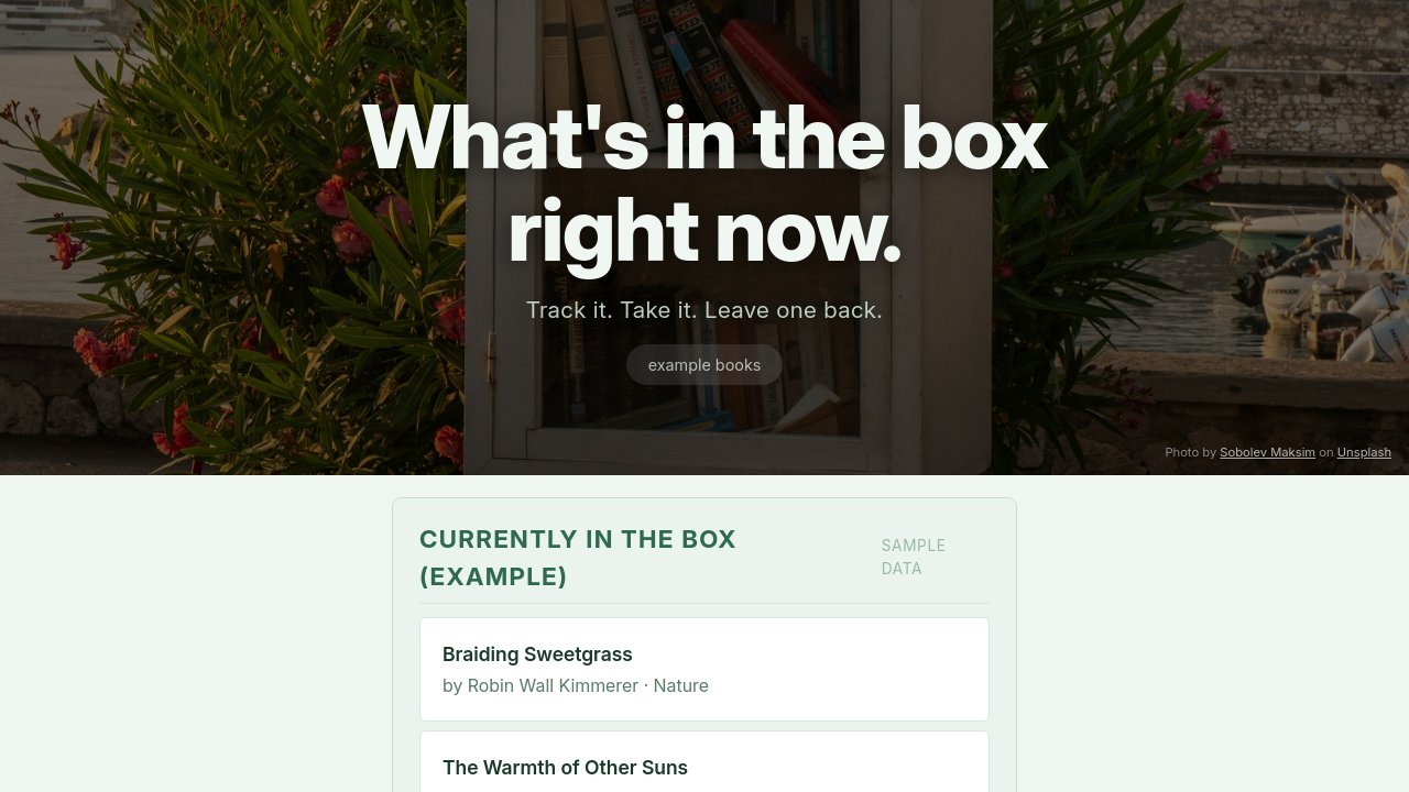 Book Exchange Log screenshot